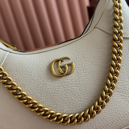 GG Aphrodite Shoulder Bag Cream Cowhide