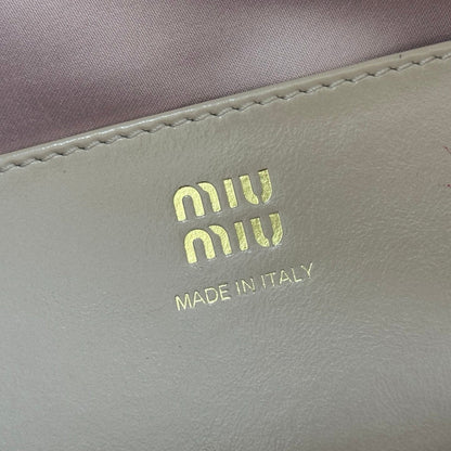 Miu Caprice Clutch  Pastel Pink Leather 280754