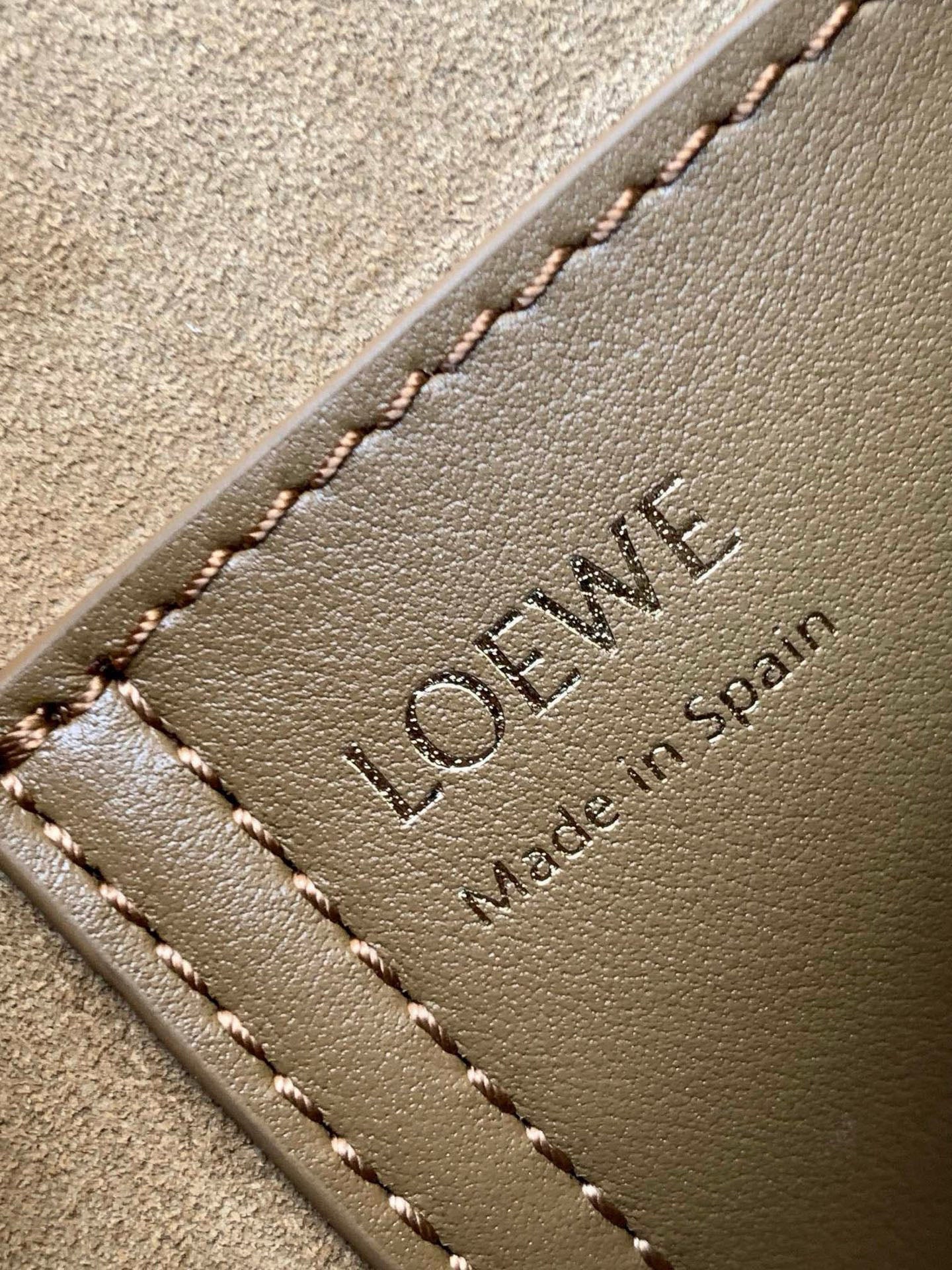 Loewe Mini Pebble Bucket Bag Bronze Brown Smooth Calfskin