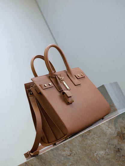 YSL Sac De Jour Nano 32cm Brown Grain Cowhide GHW