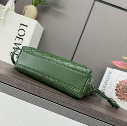 Loewe Flamenco Lucky Bag Clutch Muted Green Lambskin