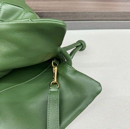 Loewe Flamenco Lucky Bag Clutch Muted Green Lambskin