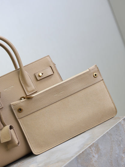 YSL Sac De Jour Nano 26cm Beige  Grain Cowhide GHW