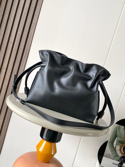 Loewe Medium  Flamenco Clutch Black Taupe Pink Nappa Calfskin