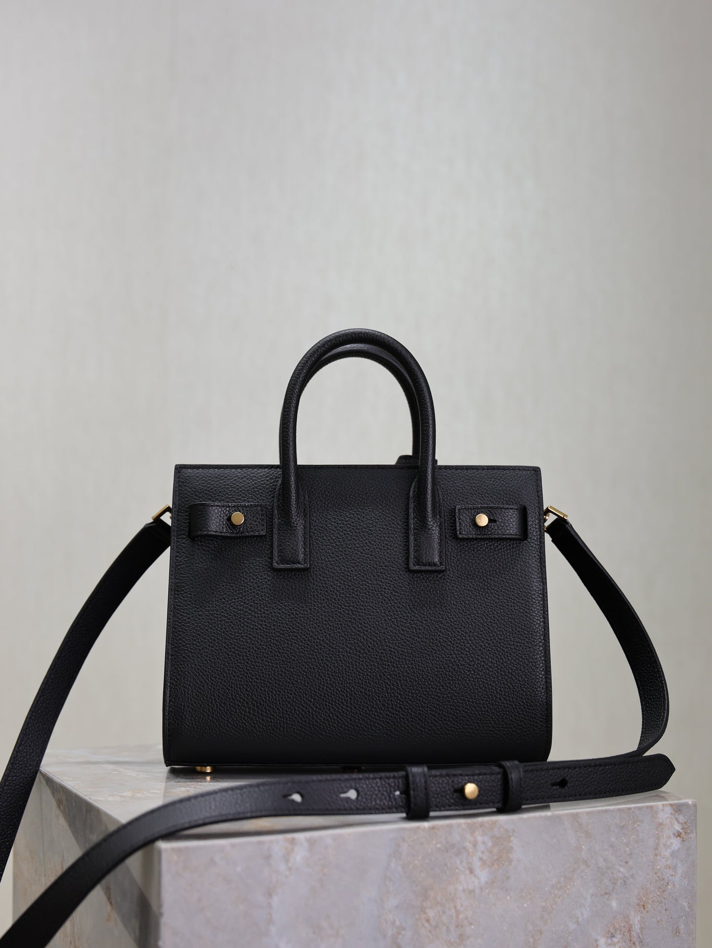 YSL Sac De Jour Nano 22cm Black Grain Cowhide GHW