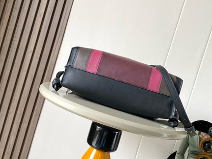 Loewe Medium  Flamenco Clutch Black Taupe Pink Nappa Calfskin