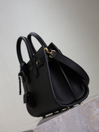 YSL Sac De Jour Nano 22cm Black Grain Cowhide GHW