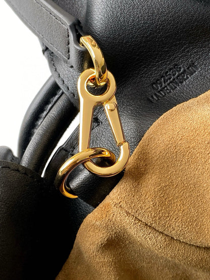 Loewe Medium  Flamenco Clutch Black Taupe Pink Nappa Calfskin