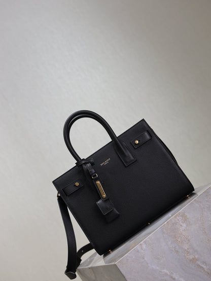 Prada Sac De Jour Nano 26cm Black Grain Cowhide GHW