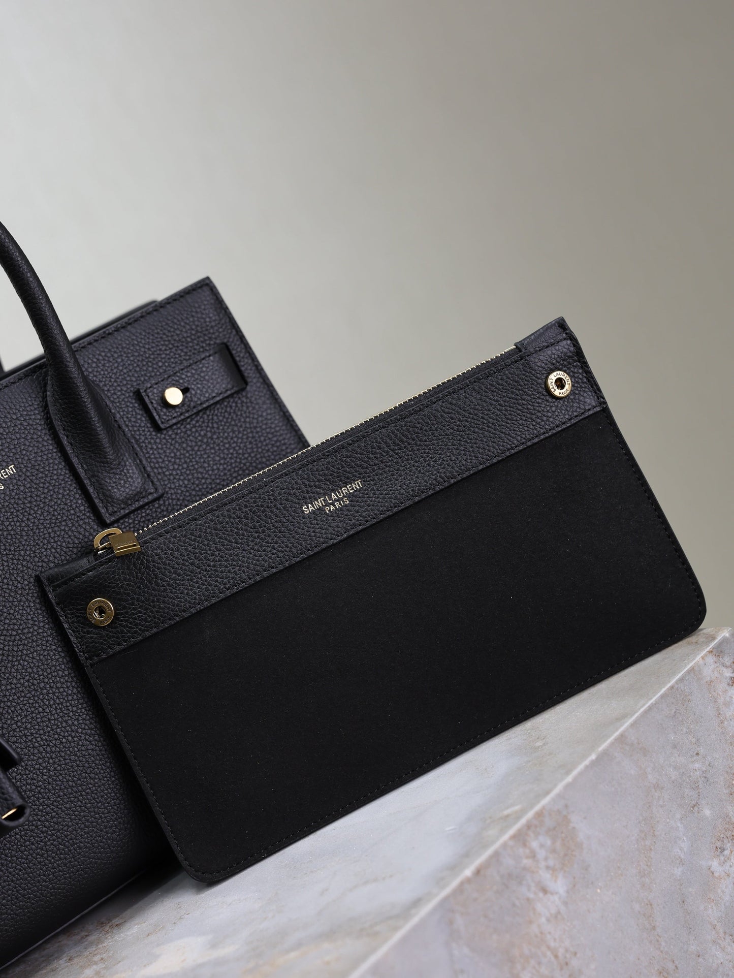 Prada Sac De Jour Nano 26cm Black Grain Cowhide GHW