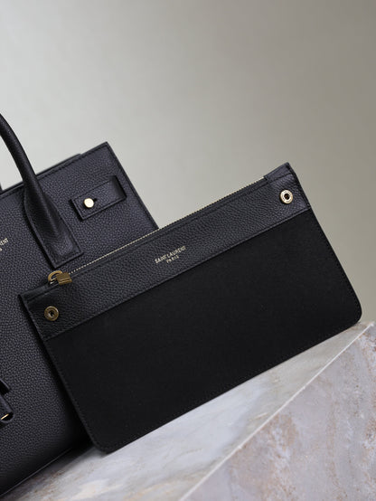 Prada Sac De Jour Nano 26cm Black Grain Cowhide GHW