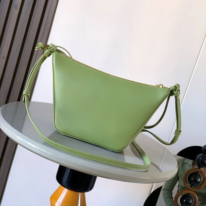 Loewe Mini Hammock Hobo Bag Olive Mist Calfskin