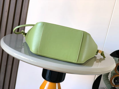 Loewe Mini Hammock Hobo Bag Olive Mist Calfskin