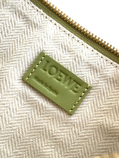 Loewe Mini Hammock Hobo Bag Olive Mist Calfskin