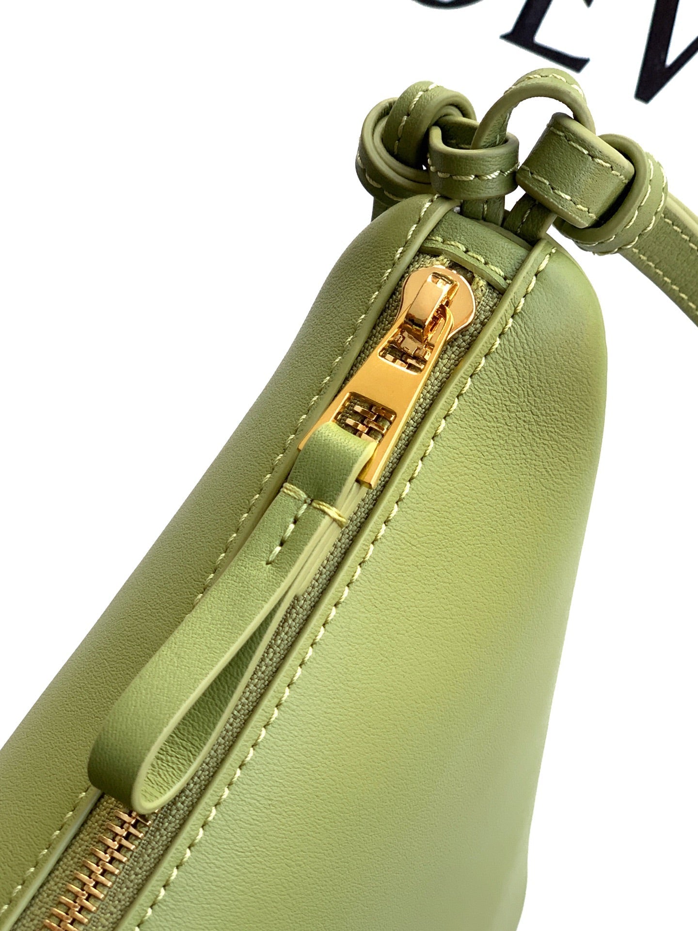 Loewe Mini Hammock Hobo Bag Olive Mist Calfskin