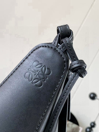 Loewe Mini Hammock Hobo Bag Black Calfskin