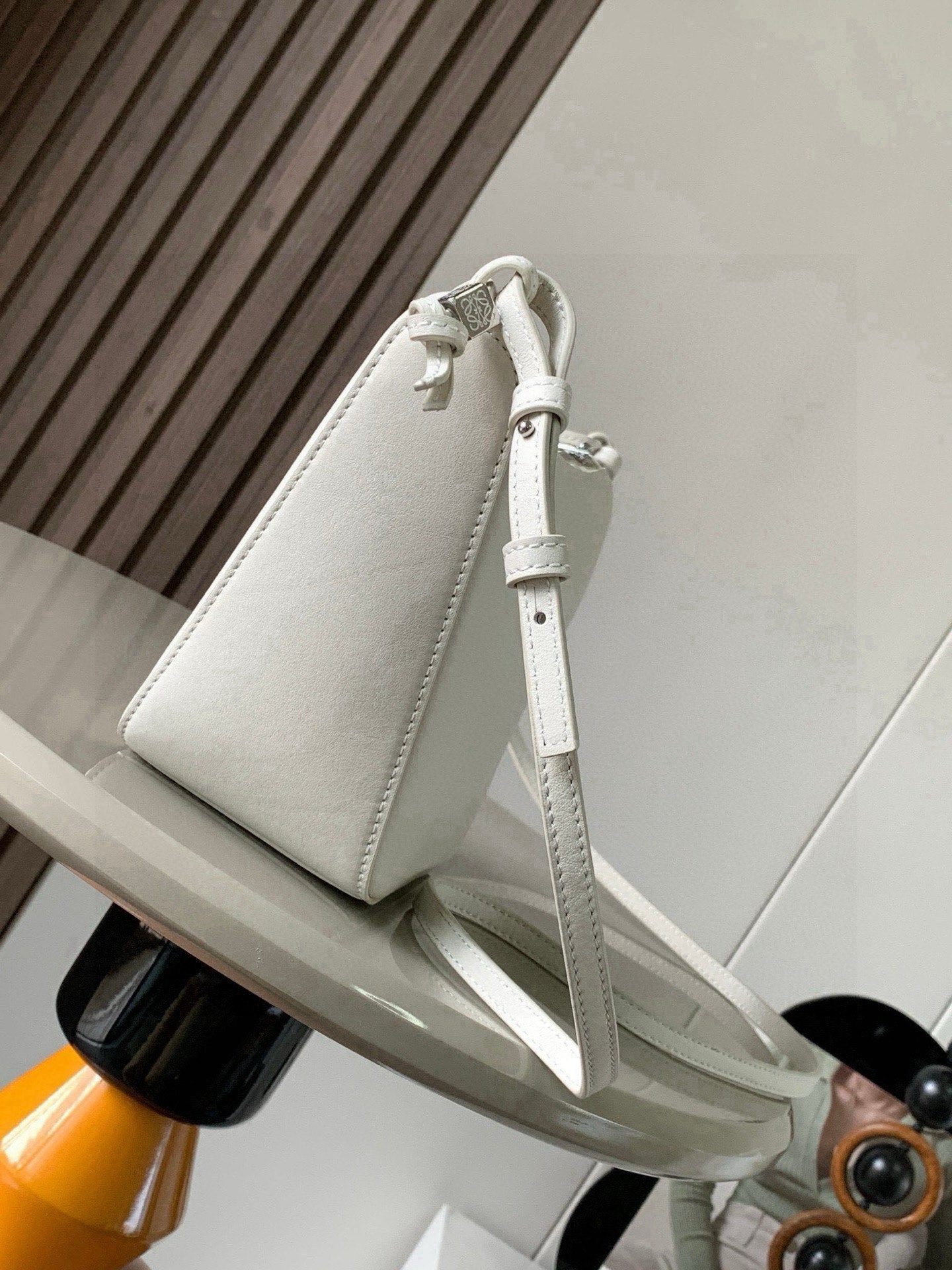 Loewe Mini Hammock Hobo Bag White Calfskin