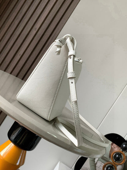 Loewe Mini Hammock Hobo Bag White Calfskin