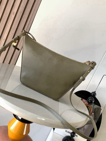 Loewe Mini Hammock Hobo Bag Taupe Calfskin