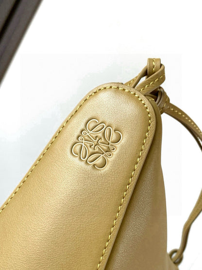 Loewe Mini Hammock Hobo Bag Golden-Brown Calfskin