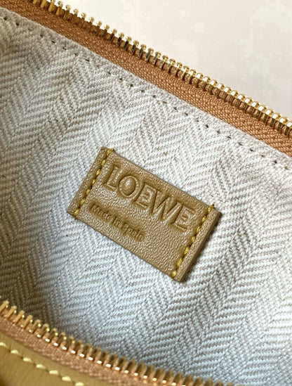 Loewe Mini Hammock Hobo Bag Golden-Brown Calfskin