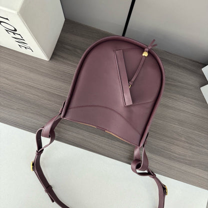 Loewe Hammock Slice Bag Reddish-Brown Shiny Calfskin
