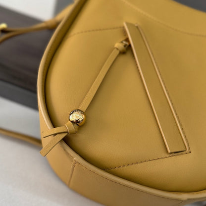 Loewe Hammock Slice Bag Golden-Brown Shiny Calfskin