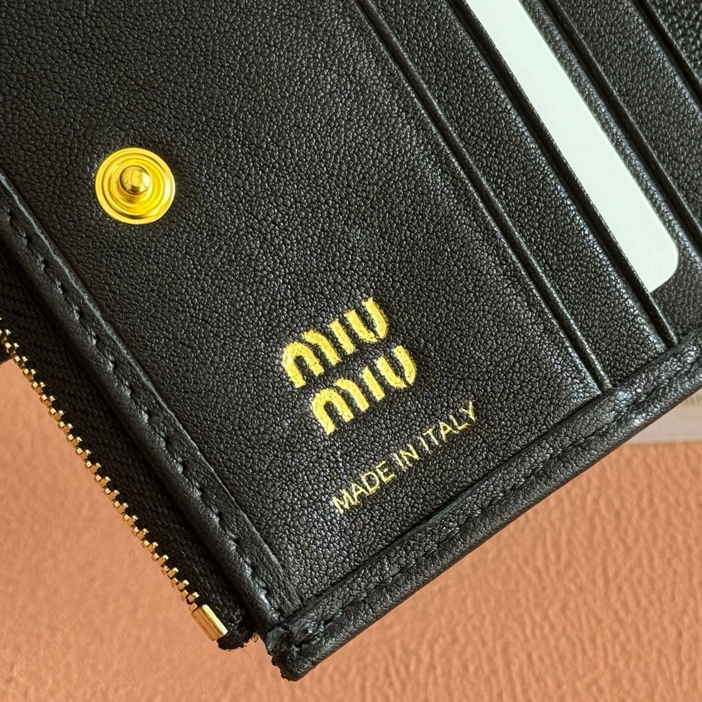 Miu 5MV017 Small Wallet Black Nappa Leather 280826