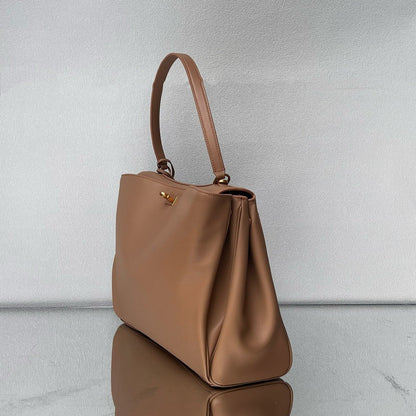 Balenciaga Large Bag 40 Rich Brown Calfskin Gold Hardware