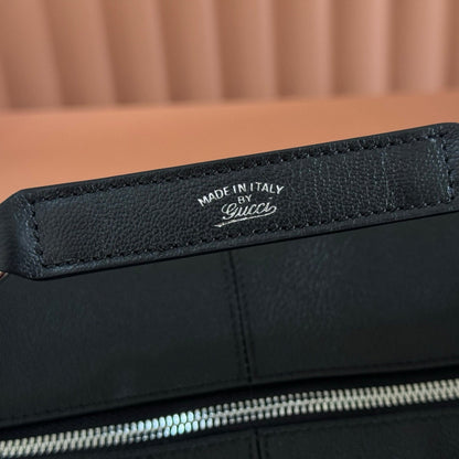 GG Brera Medium Crossbody Bag Black Lambskin
