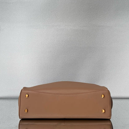 Balenciaga Large Bag 40 Rich Brown Calfskin Gold Hardware