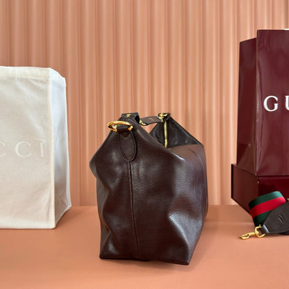GG Brera Medium Crossbody Bag Burgundy Lambskin