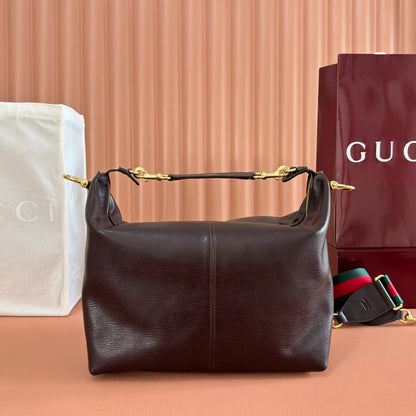 GG Brera Medium Crossbody Bag Burgundy Lambskin