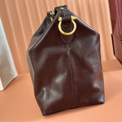 GG Brera Medium Crossbody Bag Burgundy Lambskin