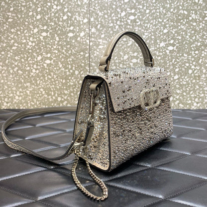 MINI VSLING HANDBAG WITH SPARKLING EMBROIDERY