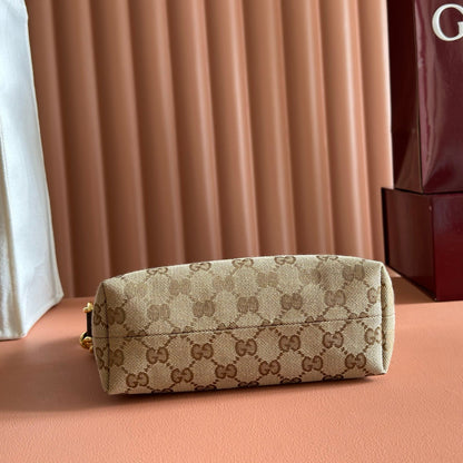 GG Brera Small Crossbody Bag Beige Brown Canvas
