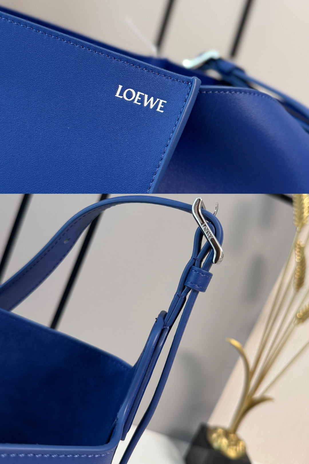 Loewe Medium Bilbao Bucket Blue Smooth Calfskin 289318