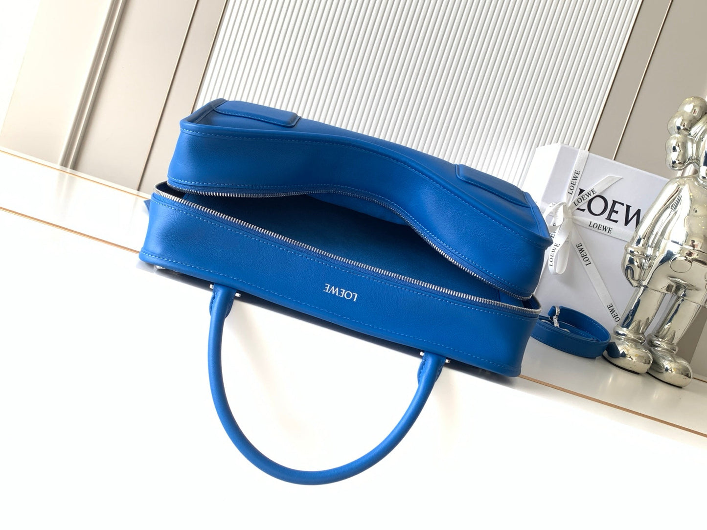 Loewe 2026 Amazona 180 Bag 24cm Blue Soft Calfskin