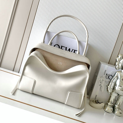 Loewe 2026 Amazona 180 Bag 24cm White Soft Calfskin