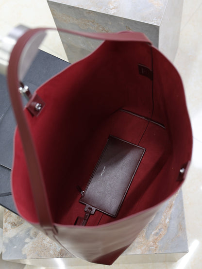 YSL Bold Hobo 37cm Burgundy Cowhide