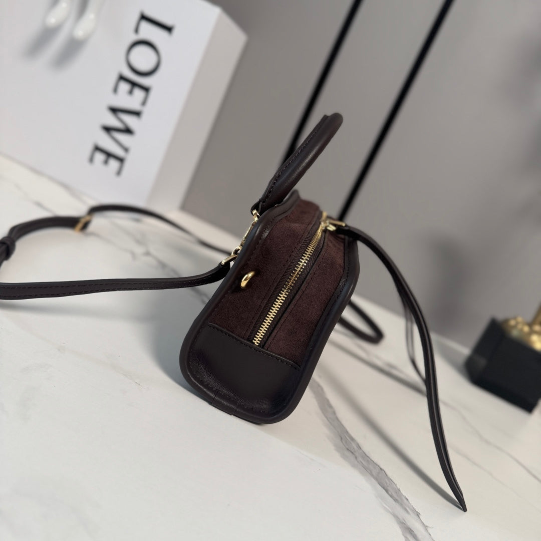 Loewe 2026 Amazona 180 Bag 20cm Brown Soft Calfskin 289375