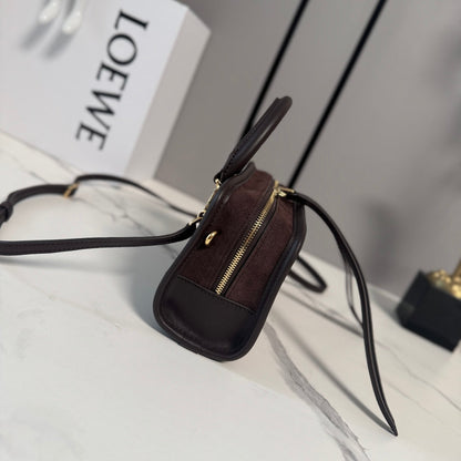 Loewe 2026 Amazona 180 Bag 20cm Brown Soft Calfskin 289375