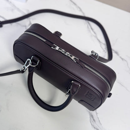 Loewe Amazona 23 Cropped Bag Dark Brown Shiny Calfskin
