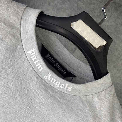 Palm Angels Classic Logo Over T-Shirt Melange 'Grey/White'