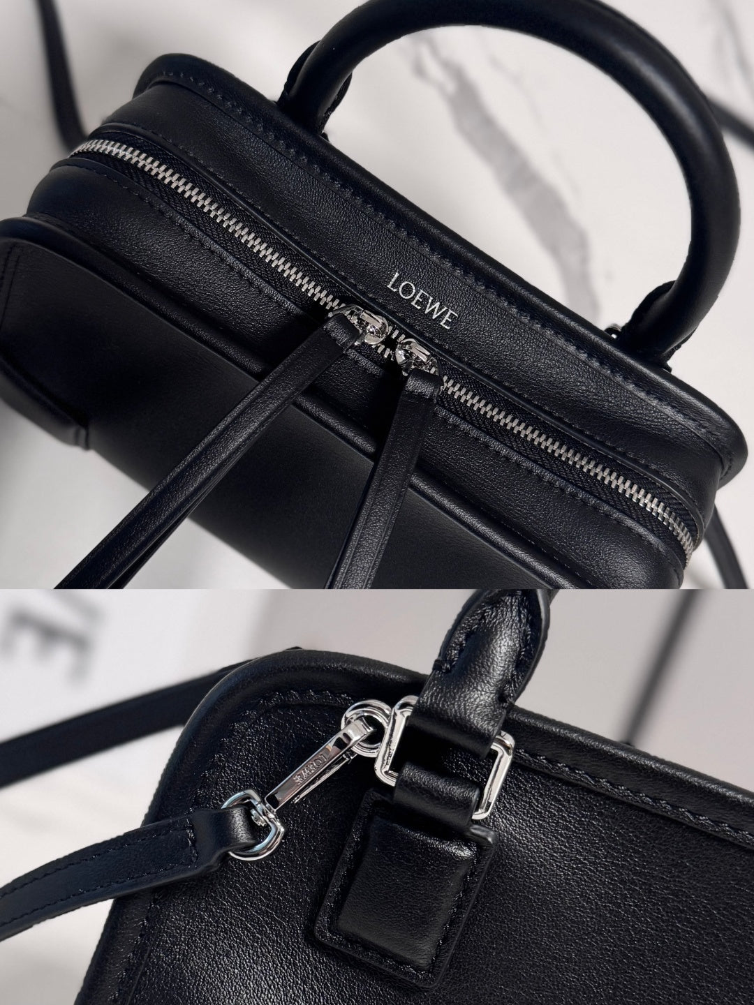 Loewe 2026 Amazona 180 Bag 20cm Black Soft Calfskin 289377