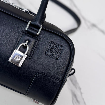 Loewe Amazona 23 Cropped Bag Black Shiny Calfskin