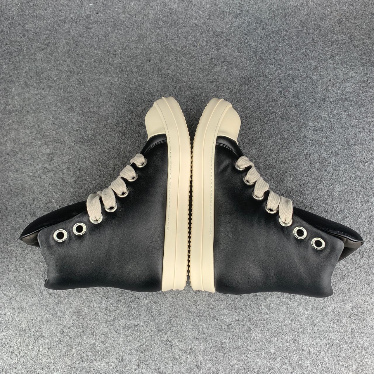 Rick Owens Luxor Jumbo Lace Padded Sneaker 'Black Milk