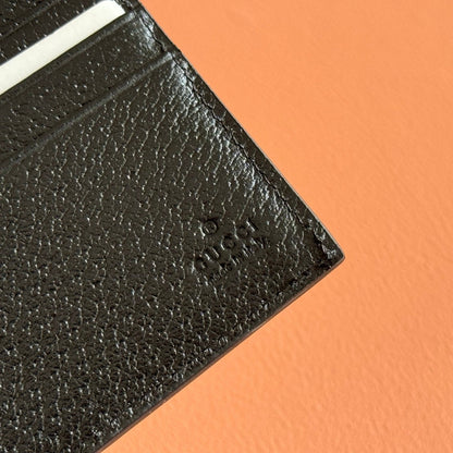 GG Marmont Bi-Fold Wallet Black Pebbled Leather