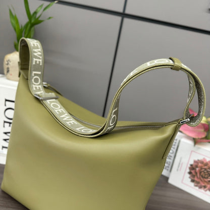 Loewe Cubi Crossbody Bag Olive Green Smooth Calfskin