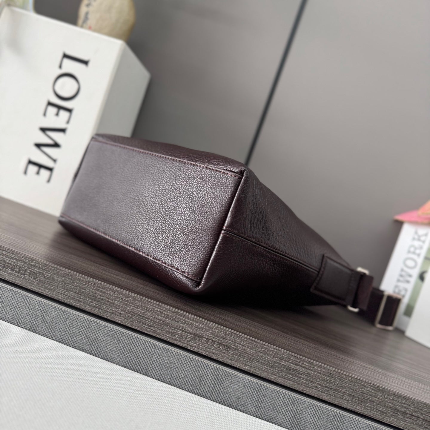 Loewe Small Cubi Crossbody Bag Chocolate Smooth Calfskin